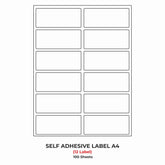 A4 (ST 12) Address Label (100.10mm x 44.45mm x 12) (Self Adhesive Label for Inkjet/Paper/Laser Printer)